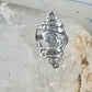 Face ring figurative art deco band size 4 sterling silver women