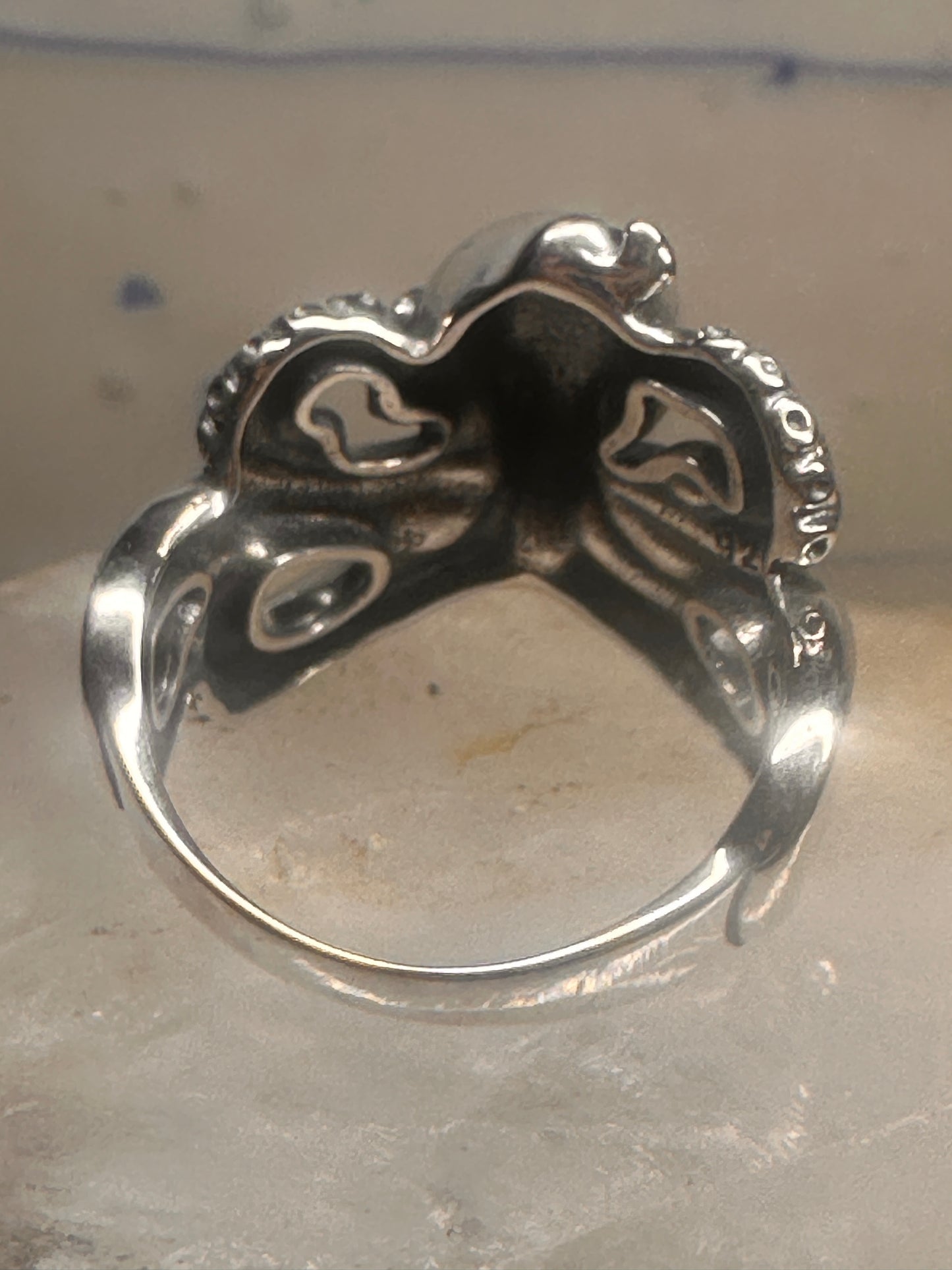 Octopus ring ocean band size 10 sterling silver women men