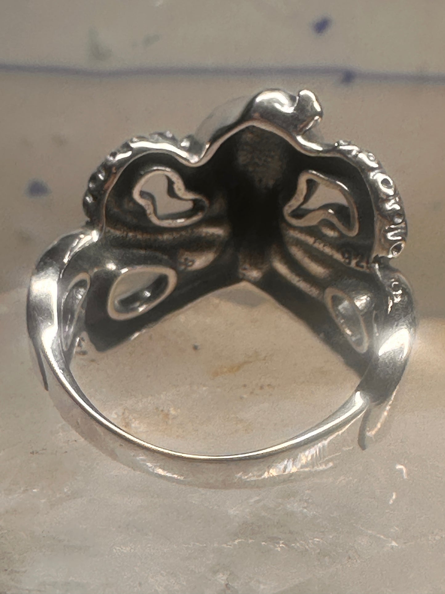 Octopus ring ocean band size 10 sterling silver women men