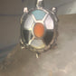 Vintage Turtle ring size 4.25 Navajo  sterling silver  turquoise MOP coral onyx men women