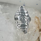 Face ring figurative art deco band size 4 sterling silver women