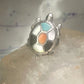 Vintage Turtle ring size 4.25 Navajo  sterling silver  turquoise MOP coral onyx men women