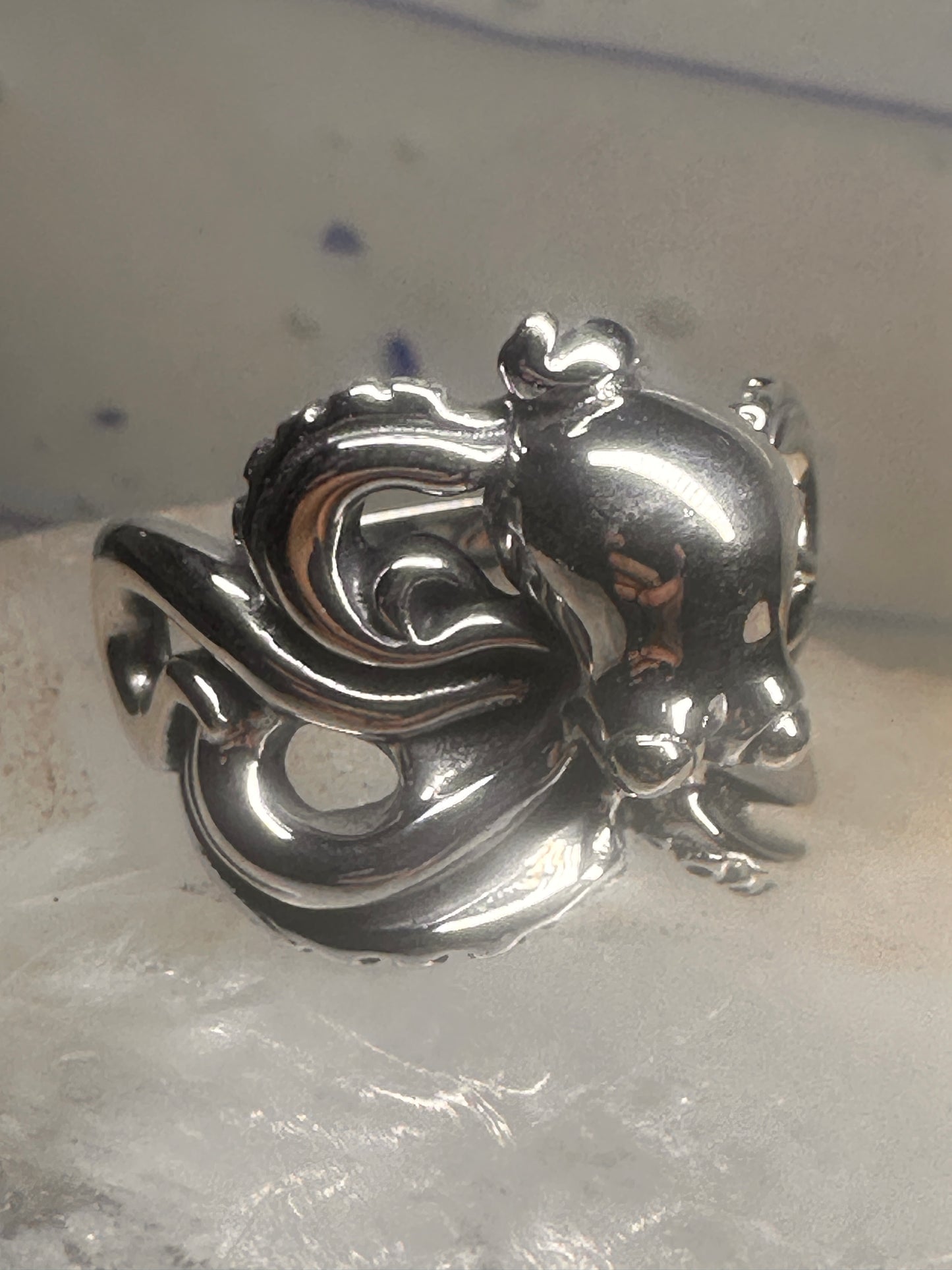 Octopus ring ocean band size 10 sterling silver women men
