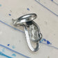 Cat ring hanging kitten size 4.50 pinky Sterling silver women girls