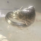 Fish spoon ring fishermen band size 7 sterling silver women