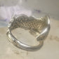 Fish spoon ring fishermen band size 7 sterling silver women