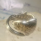 Fish spoon ring fishermen band size 7 sterling silver women