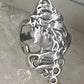 Face ring figurative art deco band size 4 sterling silver women