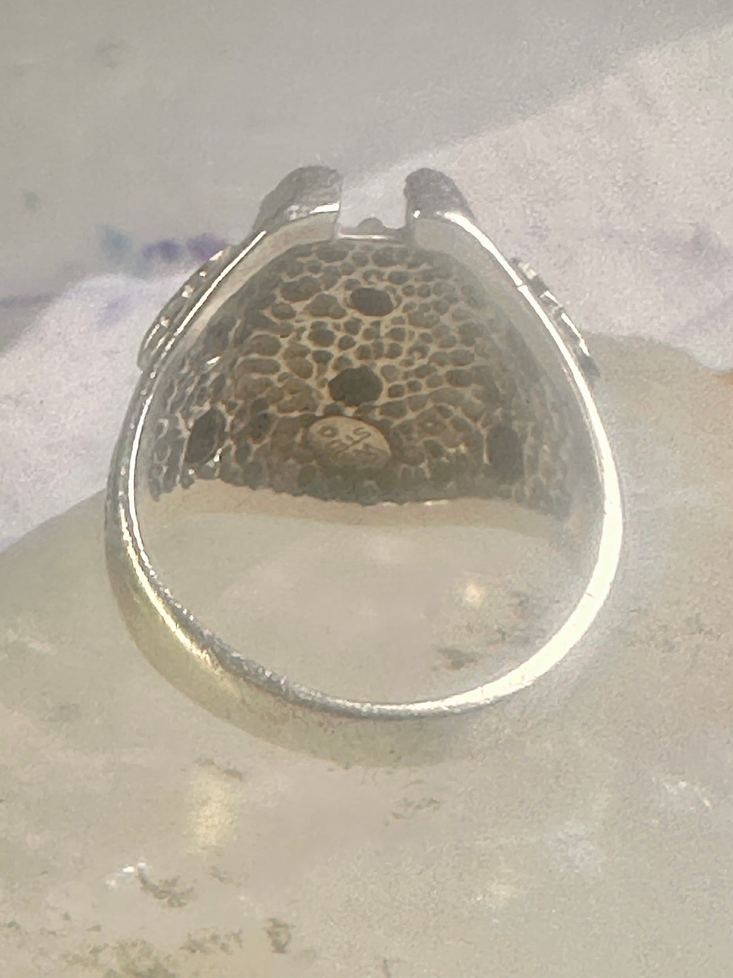 Black Hills Gold ring horseshoe band leaves good luck size 8.25 sterling silver women men