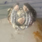 Black Hills Gold ring horseshoe band leaves good luck size 8.25 sterling silver women men