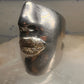 Sonia Bitton ring size 4.75 face cigar band w diamond lips pinky sterling silver women