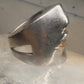 Sonia Bitton ring size 4.75 face cigar band w diamond lips pinky sterling silver women