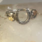 Black Hills Gold ring horseshoe band leaves good luck pinky size 5.5 sterling silver women