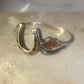 Black Hills Gold ring horseshoe band leaves good luck pinky size 5.5 sterling silver women
