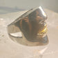 Sonia Bitton ring face band size 7.75 14K Sonata sterling silver women