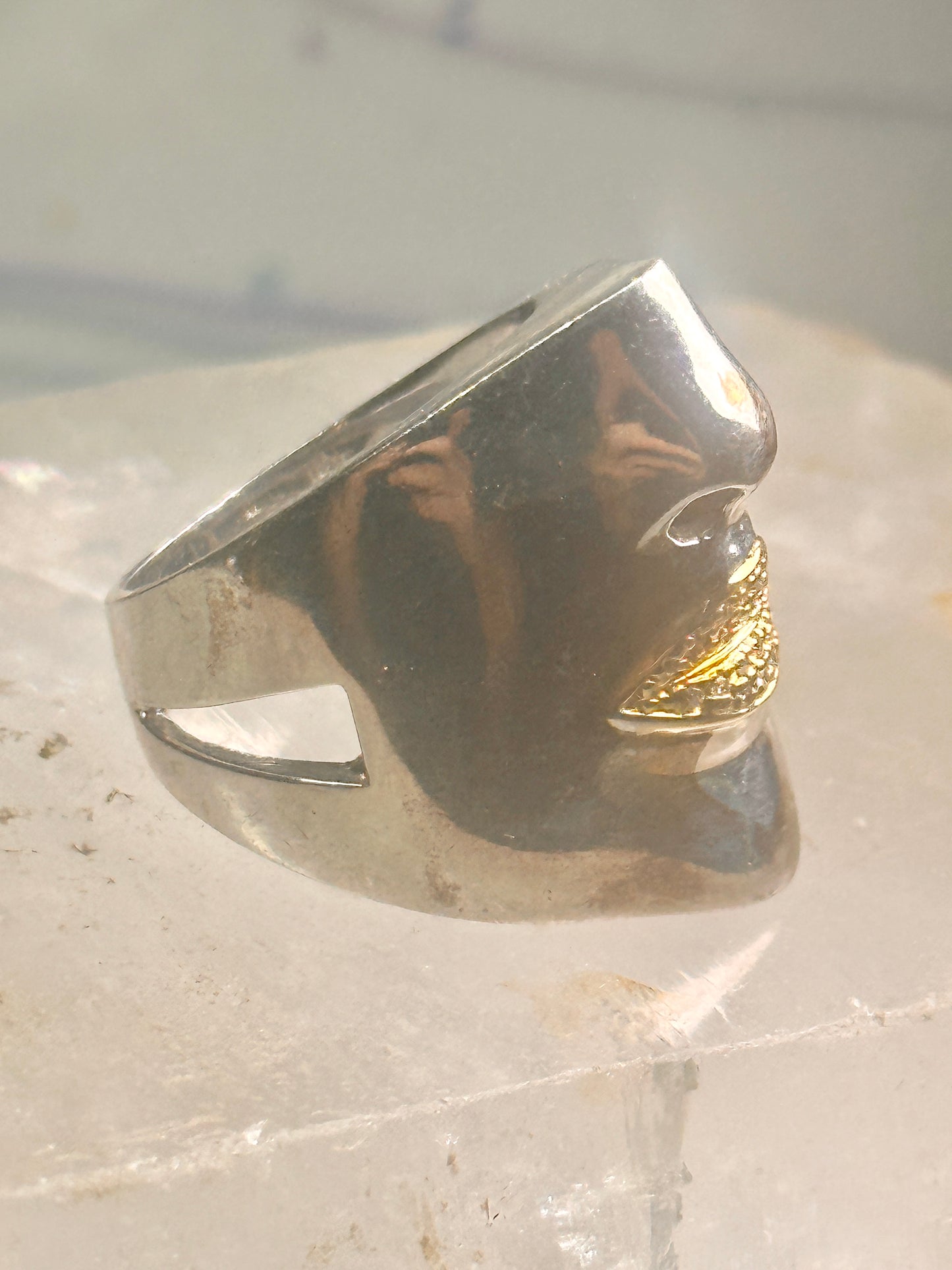Sonia Bitton ring face band size 7.75 14K Sonata sterling silver women