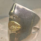 Sonia Bitton ring face band size 7.75 14K Sonata sterling silver women