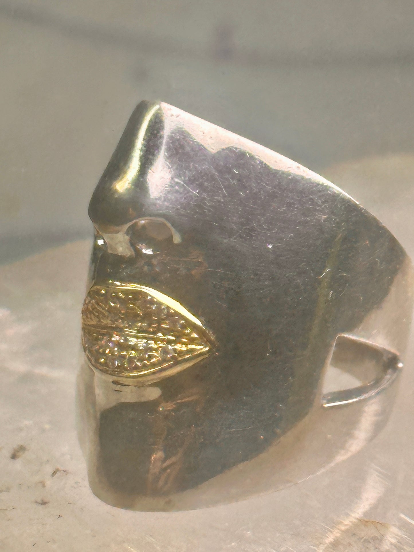 Sonia Bitton ring face band size 7.75 14K Sonata sterling silver women