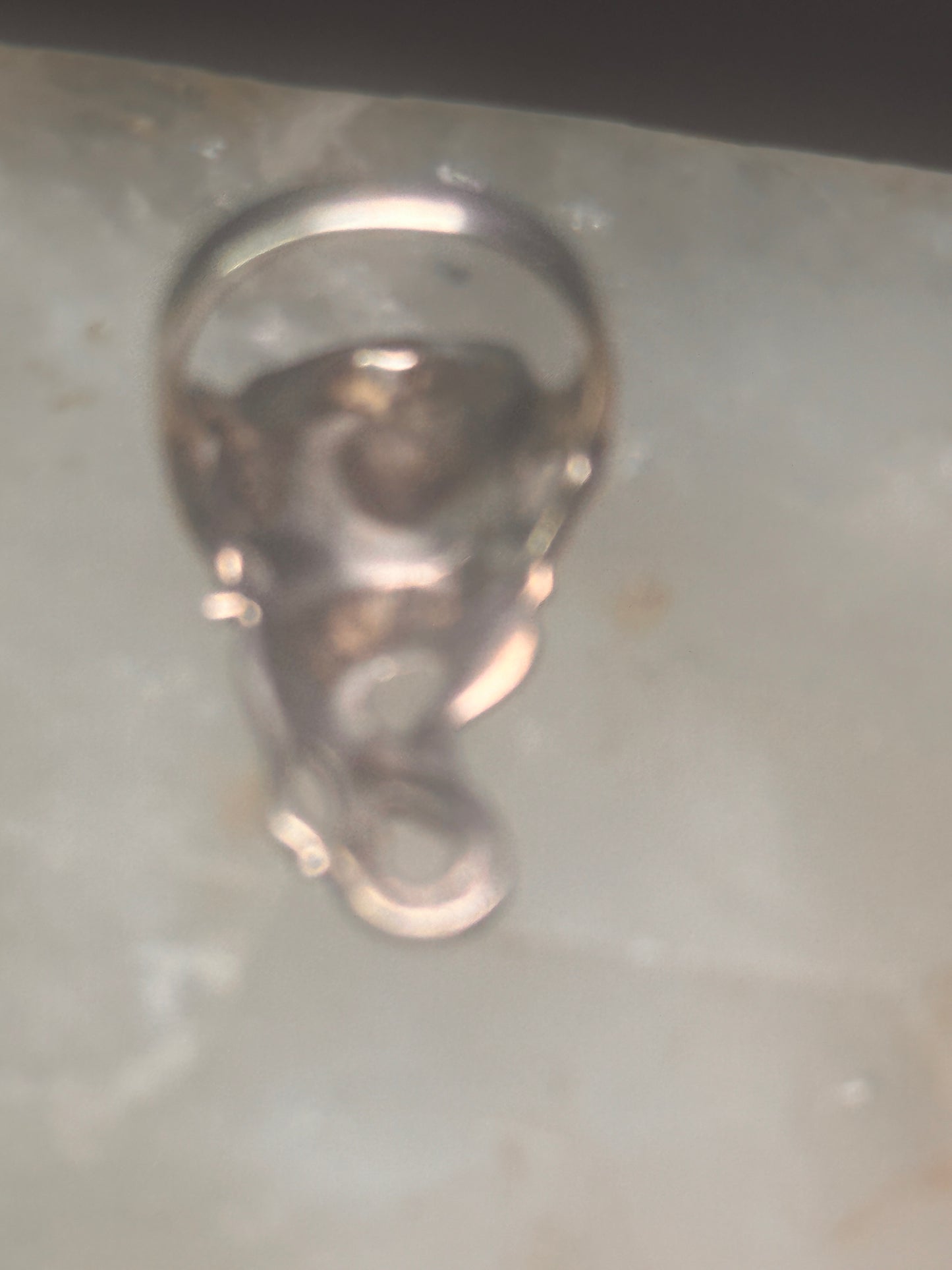 Long Face ring stars band Art Deco celestial size 6.50 sterling silver women