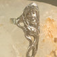 Long Face ring stars band Art Deco celestial size 6.50 sterling silver women