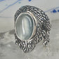 Frog ring frog band clear stone size 6.50 sterling silver women