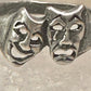 Comic tragic ring comedy tragedy band theater actress size 6.50 sterling silver women