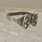 Comic tragic ring comedy tragedy band theater actress size 6.50 sterling silver women