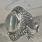 Frog ring frog band clear stone size 6.50 sterling silver women