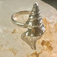 Shell ring sign Washed Ashore band snail size 5.75 sterling silver women