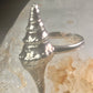 Shell ring sign Washed Ashore band snail size 5.75 sterling silver women