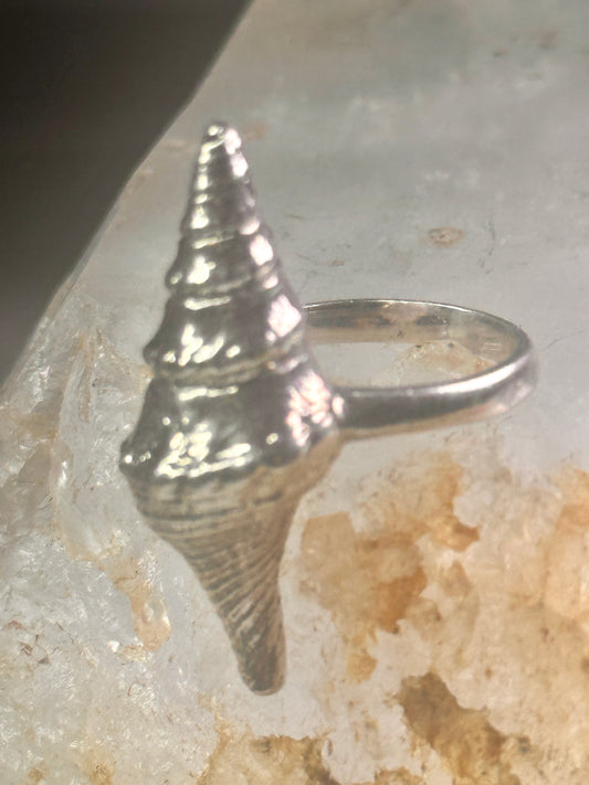 Shell ring sign Washed Ashore band snail size 5.75 sterling silver women