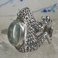Frog ring frog band clear stone size 6.50 sterling silver women