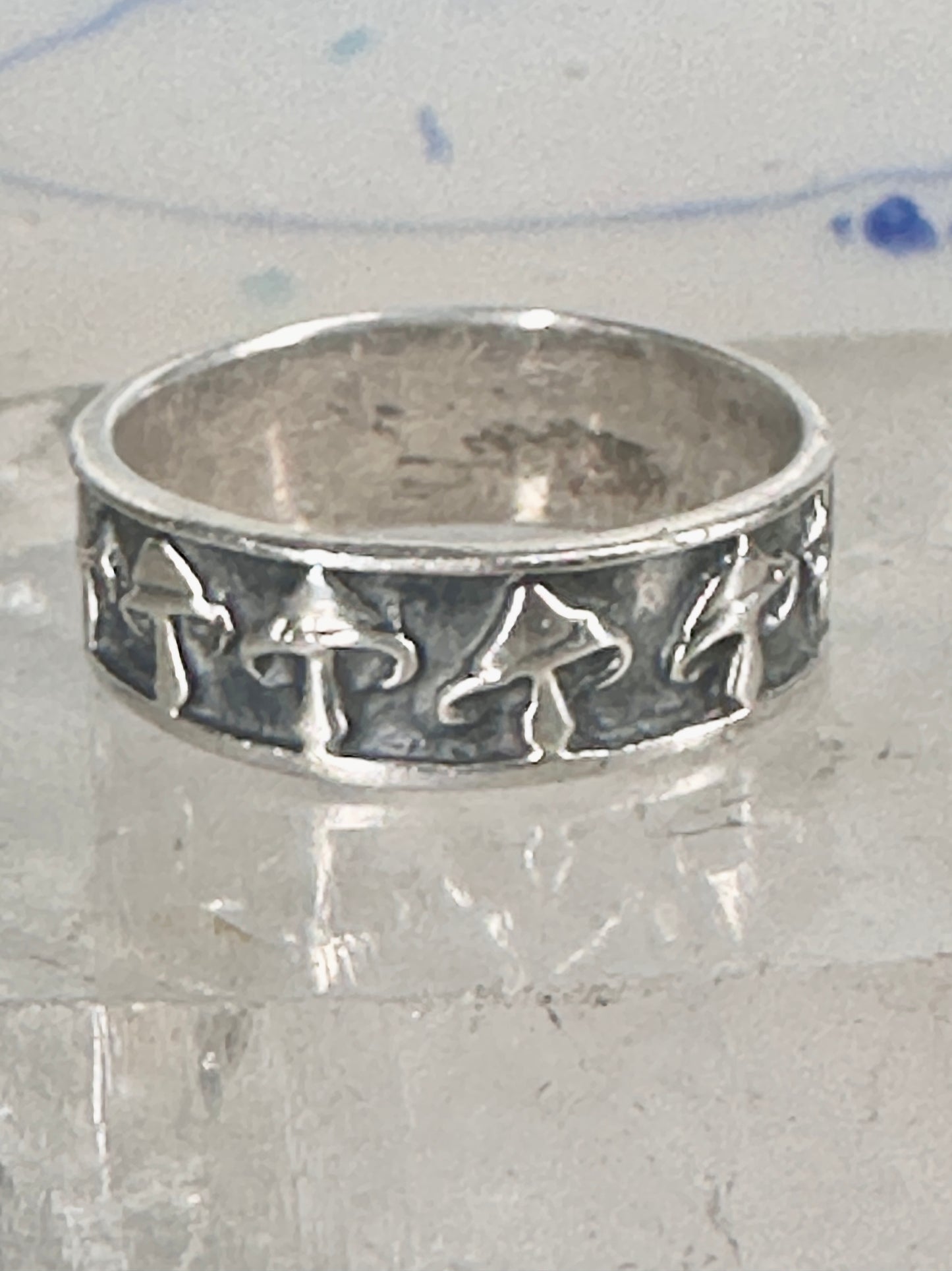 Mushroom ring mushrooms band size 11.25 sterling silver women men