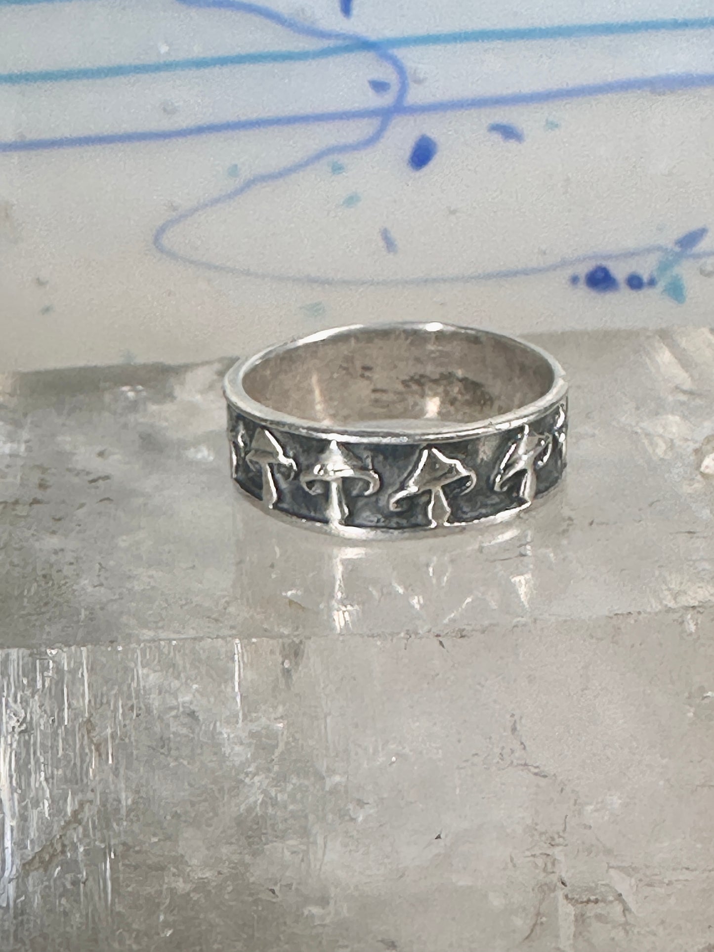 Mushroom ring mushrooms band size 11.25 sterling silver women men