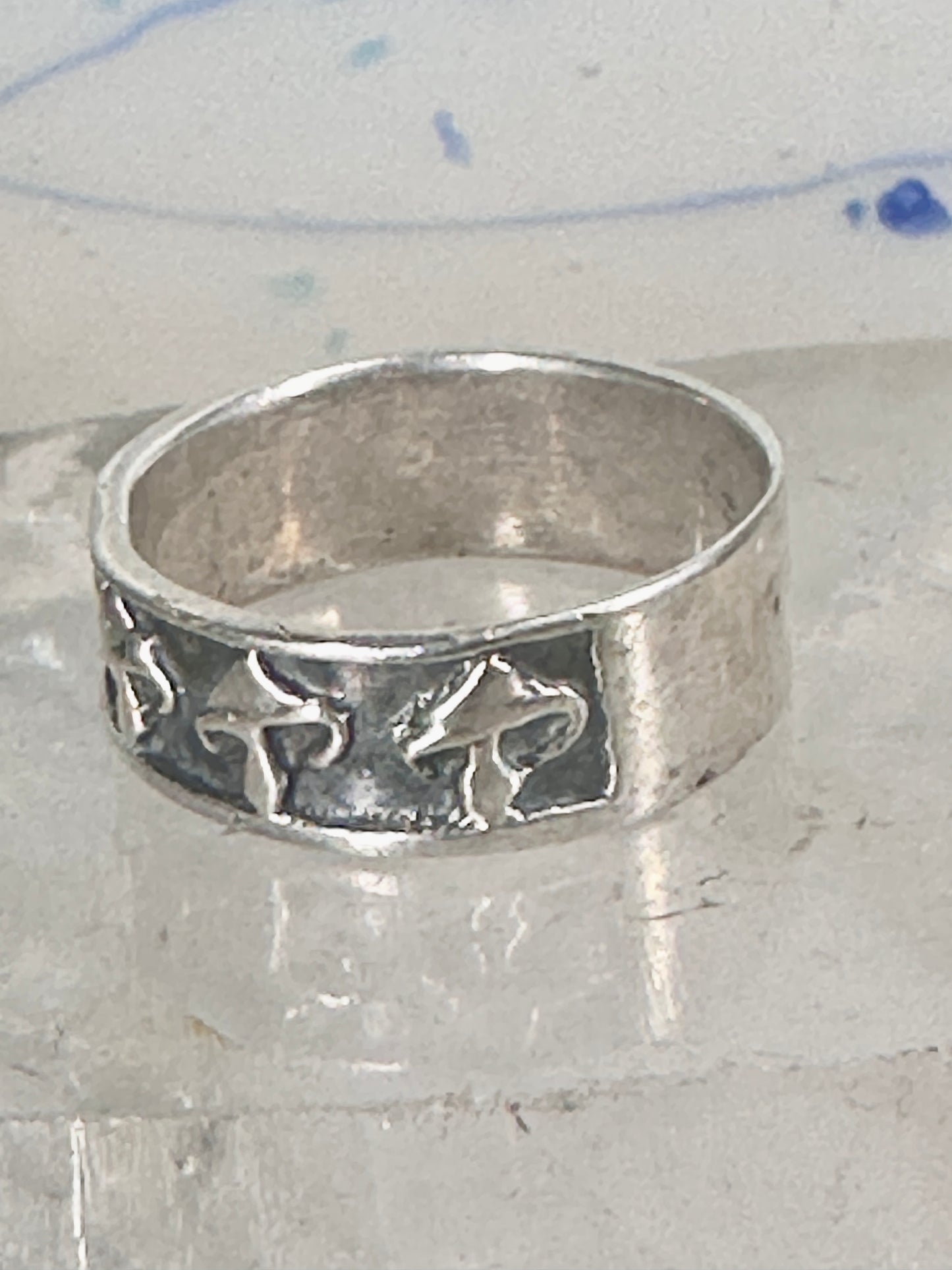 Mushroom ring mushrooms band size 11.25 sterling silver women men