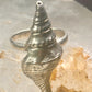 Shell ring sign Washed Ashore band snail size 7 sterling silver women
