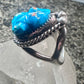 Carved Frog ring coral Inlaid eyes size 5.75 pinky Sterling silver women girls