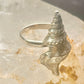 Shell ring sign Washed Ashore band snail size 7 sterling silver women