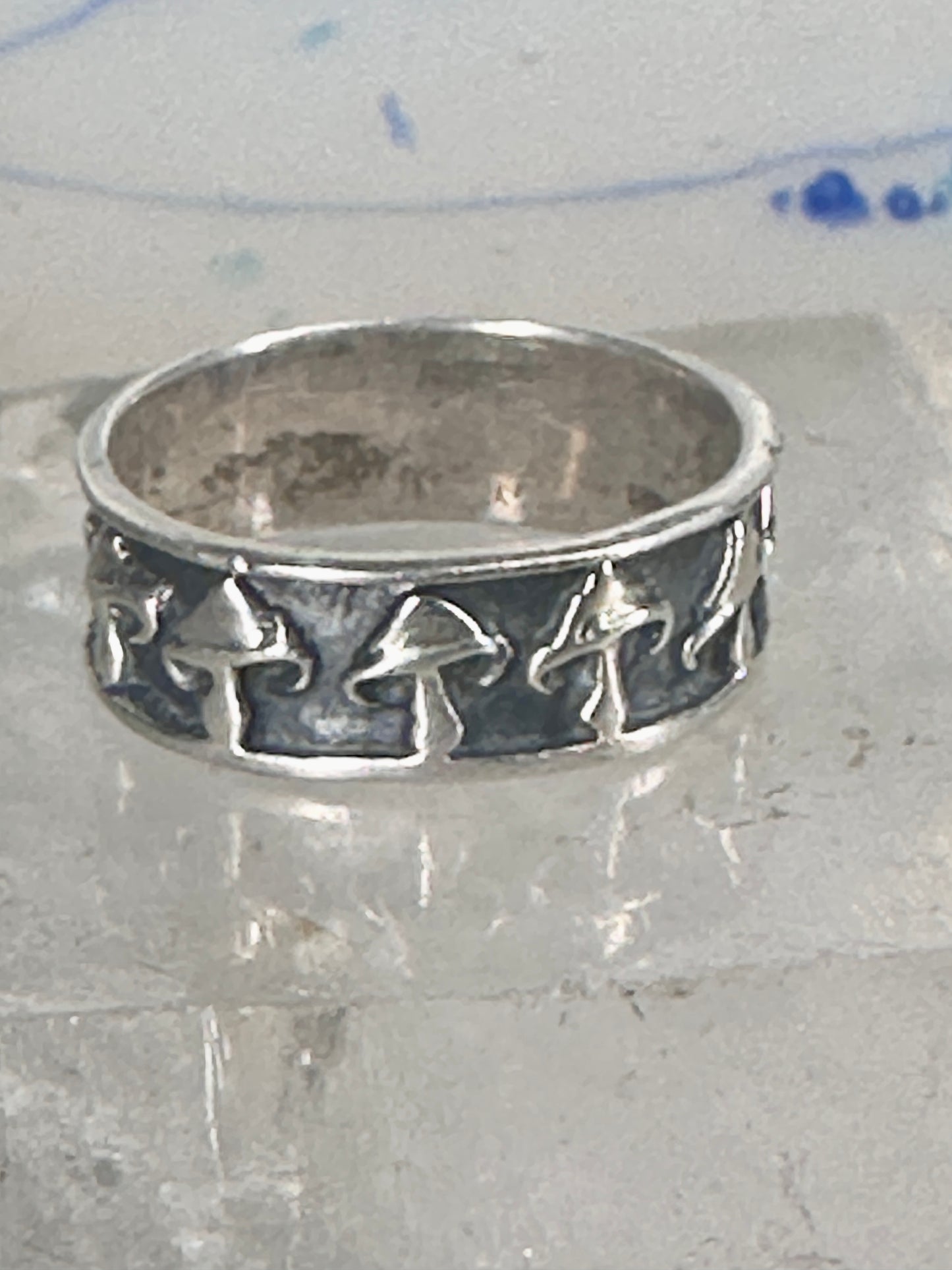 Mushroom ring mushrooms band size 11.25 sterling silver women men