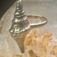 Shell ring sign Washed Ashore band snail size 7 sterling silver women