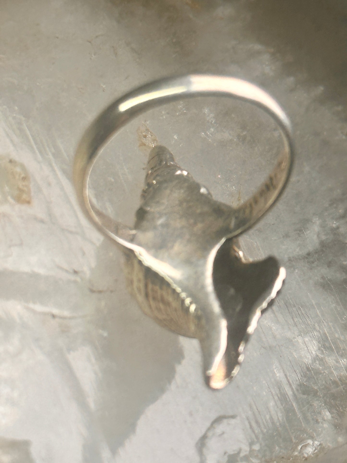 Shell ring sign Washed Ashore band snail size 7 sterling silver women