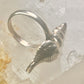 Shell ring sign Washed Ashore band snail size 7 sterling silver women