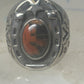 Horseshoe ring Navajo size 8 star Good Luck jasper sterling silver women men