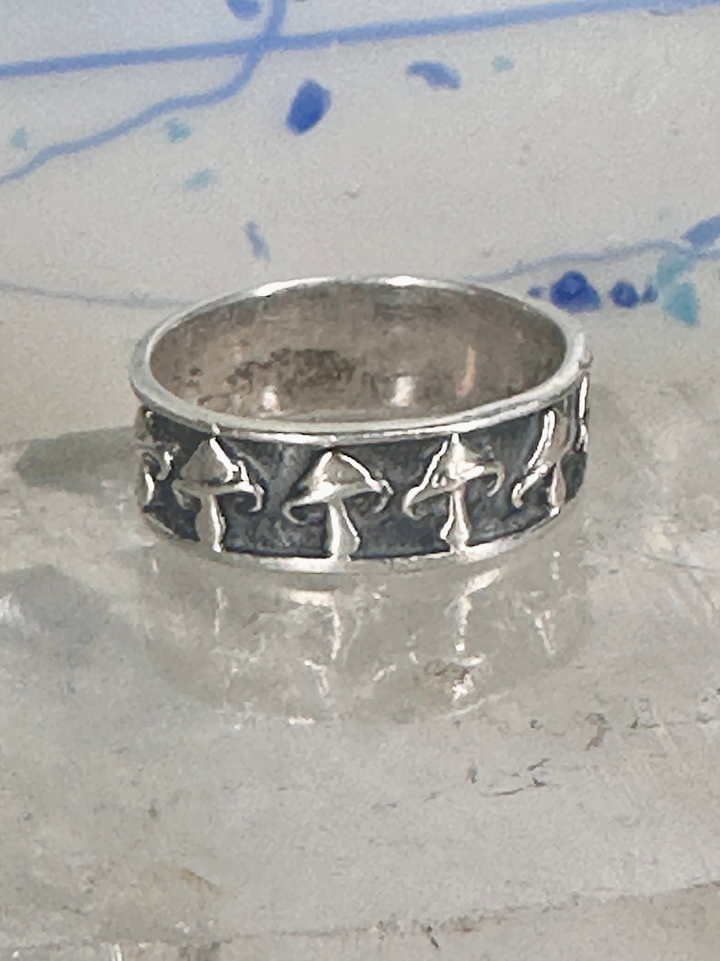 Mushroom ring mushrooms band size 11.25 sterling silver women men