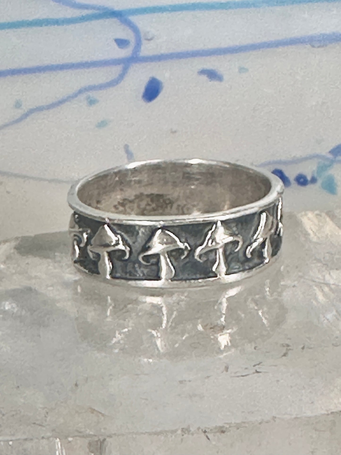 Mushroom ring mushrooms band size 11.25 sterling silver women men