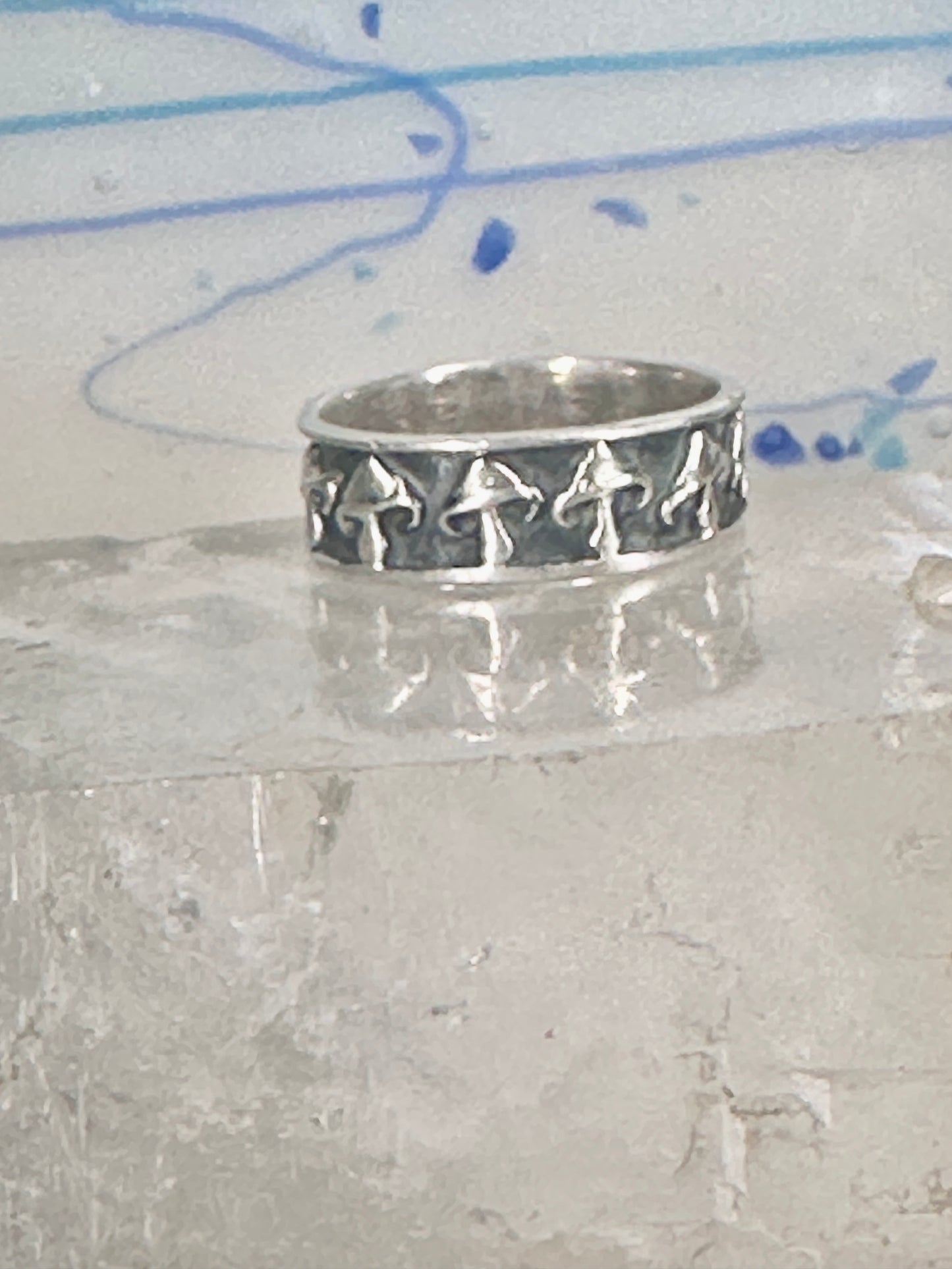 Mushroom ring mushrooms band size 11.25 sterling silver women men
