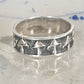 Mushroom ring mushrooms band size 11.25 sterling silver women men