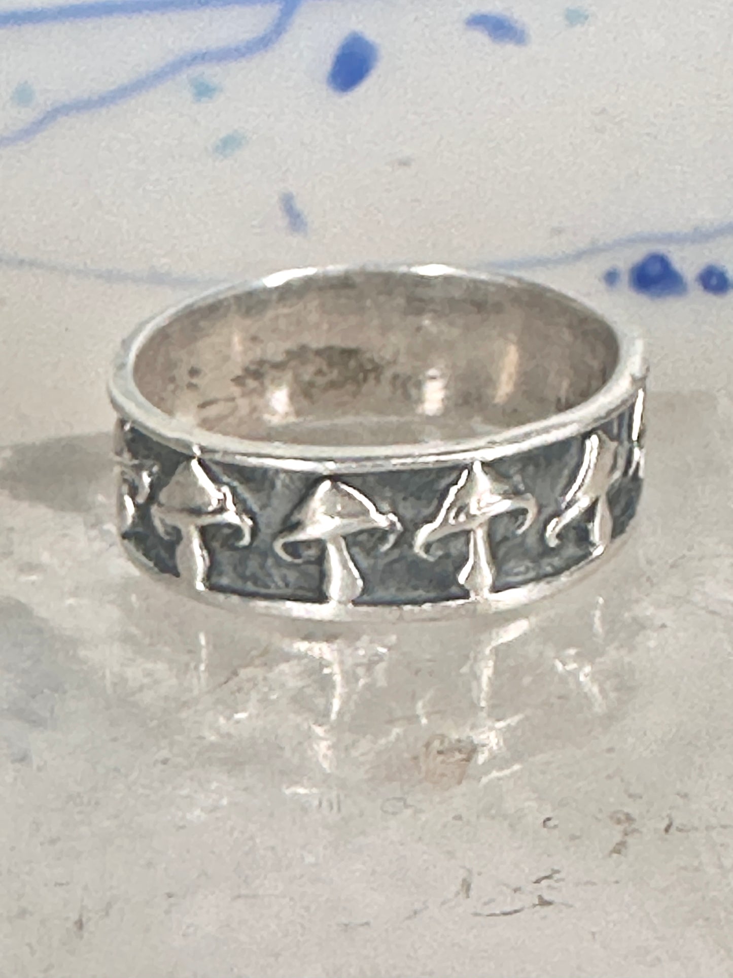 Mushroom ring mushrooms band size 11.25 sterling silver women men
