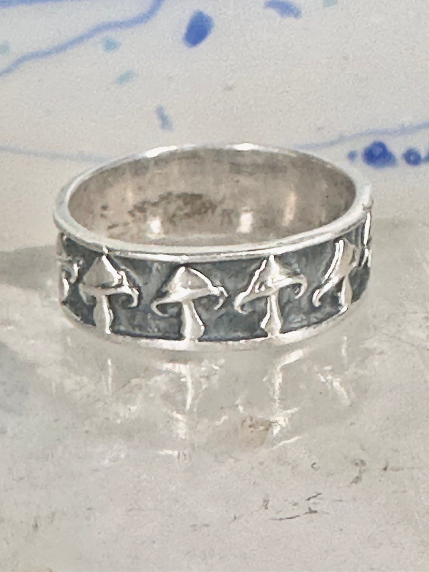 Mushroom ring mushrooms band size 11.25 sterling silver women men