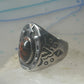 Horseshoe ring Navajo size 8 star Good Luck jasper sterling silver women men